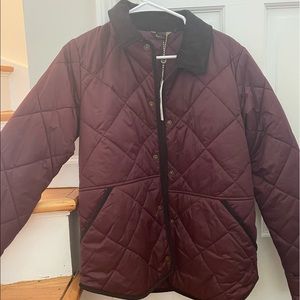 Barbour Burgundy quilted jacket new with tags